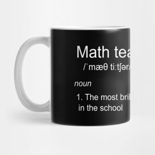 funny math teacher definition Mug